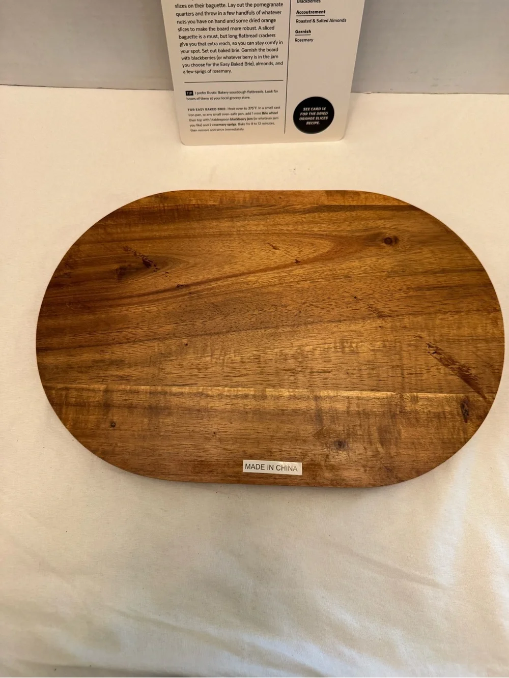 The Woodlands Resort Acacia Wood Slate Charcuterie Cheese Board Set Knives NIB